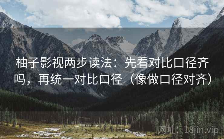 柚子影视两步读法：先看对比口径齐吗，再统一对比口径（像做口径对齐）