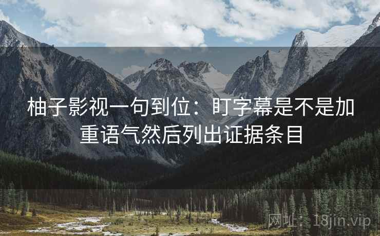 柚子影视一句到位：盯字幕是不是加重语气然后列出证据条目