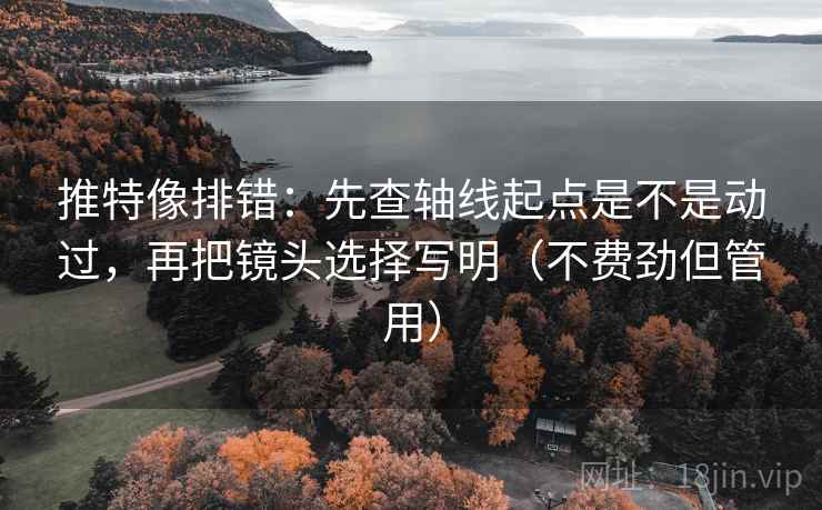 推特像排错:先查轴线起点是不是动过,再把镜头选择写明(不费劲但管用) 推特像排错:先查轴线起点是不是动过,再把镜头选择写明(不费劲但管用)